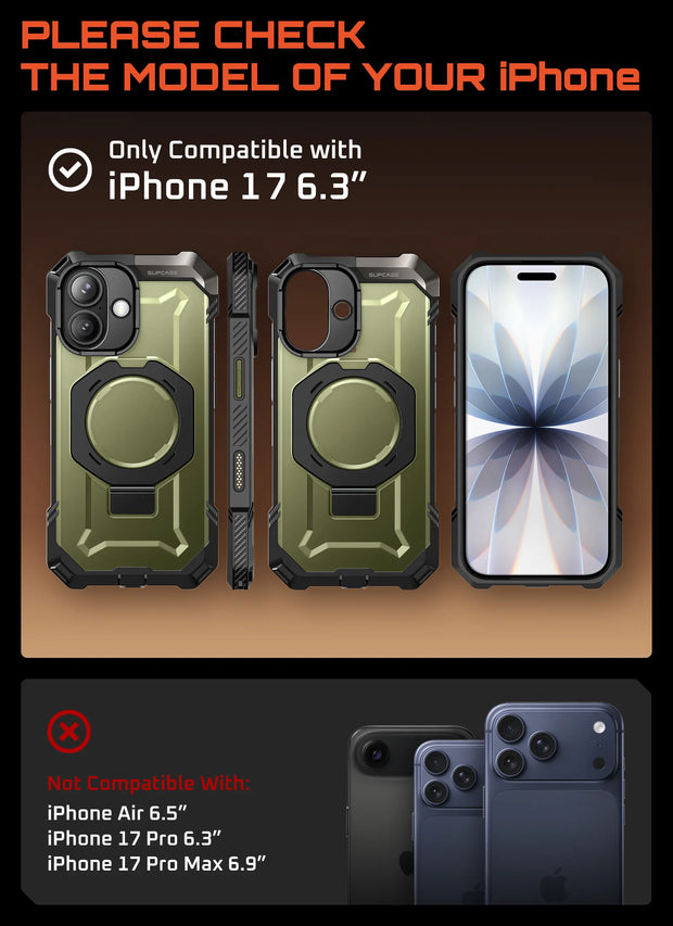 UB GRIP Series iPhone 17 MagSafe Camera Control Button Phone Case - Guldan