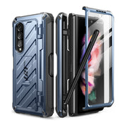 Galaxy Z Fold3 Unicorn Beetle PRO Rugged Case with S-Pen Holder(open box)-Metallic Blue