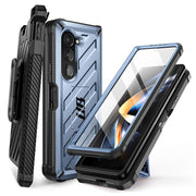 Galaxy Z Fold5 Unicorn Beetle Kickstand Case with Screen Protector-Metallic Blue