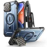 iPhone 14 Pro Max 6.7 inch Unicorn Beetle MAG XT MagSafe Holster Case-Metallic Blue