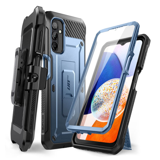 Galaxy A14 Unicorn Beetle Pro Rugged Holster Case(open box)-Metallic Blue