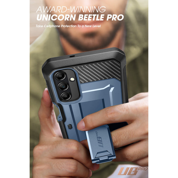 Galaxy A14 Unicorn Beetle Pro Rugged Holster Case(open box)-Metallic Blue