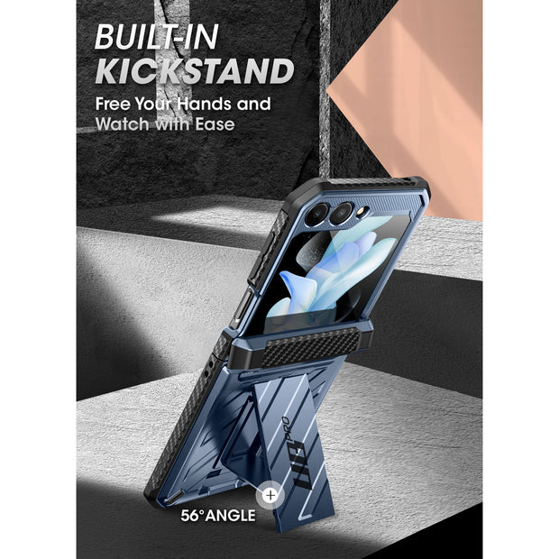 Galaxy Z Flip5 Unicorn Beetle PRO Rugged Case with Belt Clip-Metallic Blue