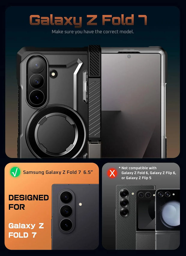 Galaxy Z Fold7 UB Grip MagSafe Case - Translucent Black