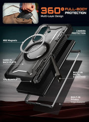 UB GRIP Series Galaxy Z Fold7 MagSafe Case with Privacy Screen Protector - Dark