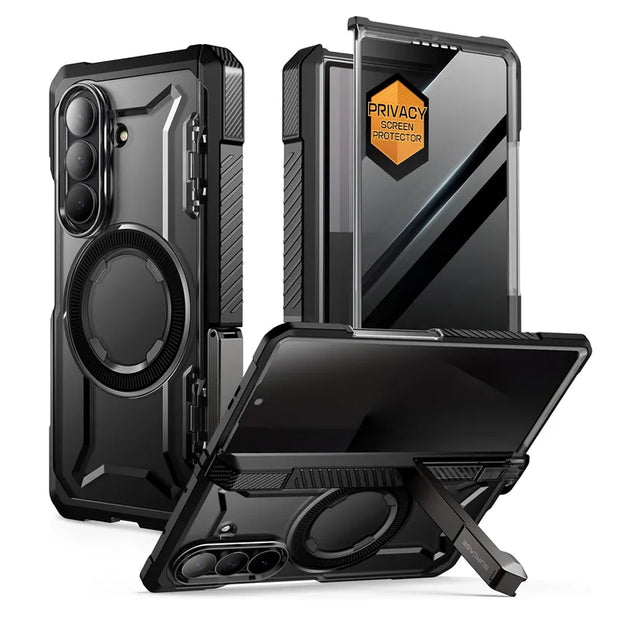 UB GRIP Series Galaxy Z Fold7 MagSafe Case with Privacy Screen Protector - Dark