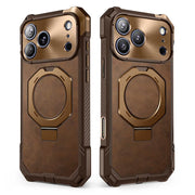 UB GRIP Series iPhone 17 Pro Max Premium Leather Phone Case - Brown