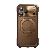 Bundle Sale - MagFlip Wallt with Stand (Black) & iPhone 17 Pro Max UB Grip Series Phone Case (Brown)