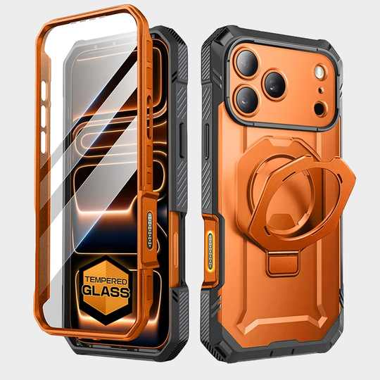 UB GRIP PRO Series iPhone 17 Pro Max MagSafe Phone Case with HD Tempered Glass - Coral