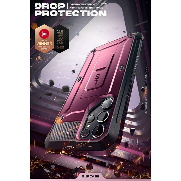 Galaxy S22 Ultra Unicorn Beetle PRO Screen Protector Case(open box)-Burgundy