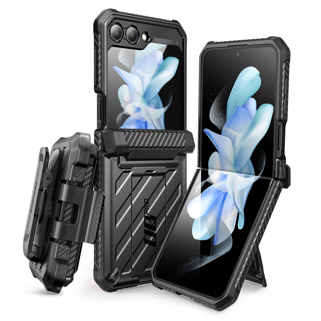 Galaxy Z Flip5 Unicorn Beetle PRO Rugged Case with Belt Clip-Black Galaxy Z Flip5 Unicorn Beetle PRO Rugged Case with Belt Clip-Black
