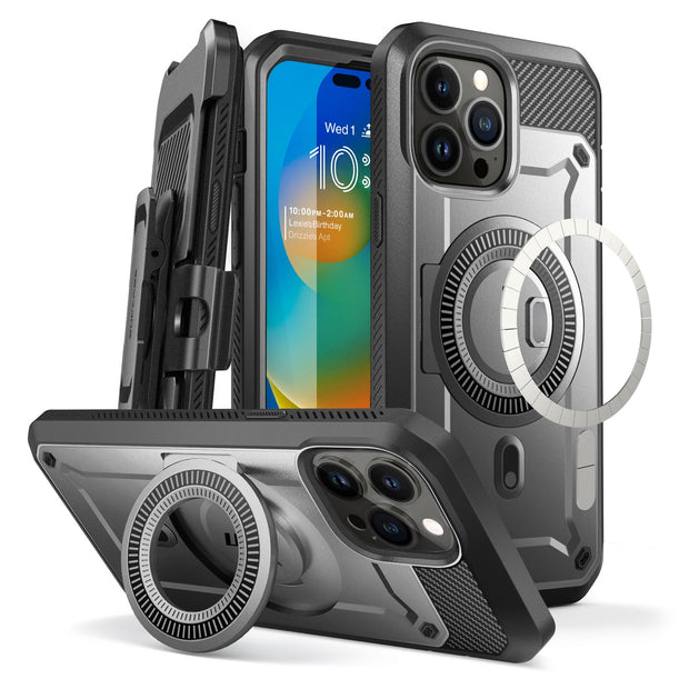 iPhone 14 Pro Max 6.7 inch Unicorn Beetle PRO MAG Rugged MagSafe Case(open box)-Gun Metal