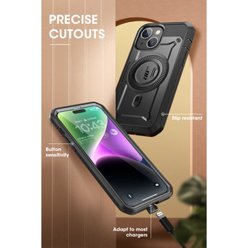 SUPCASE Unicorn Beetle Pro - Custodia per iPhone 15 (versione 2023) da 6,1 pollici, custodia integrale con protezione schermo integrata, supporto e