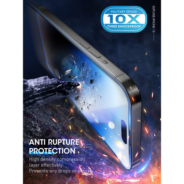 iPhone 15 2.5D Tempered Glass Screen Protector - Clear