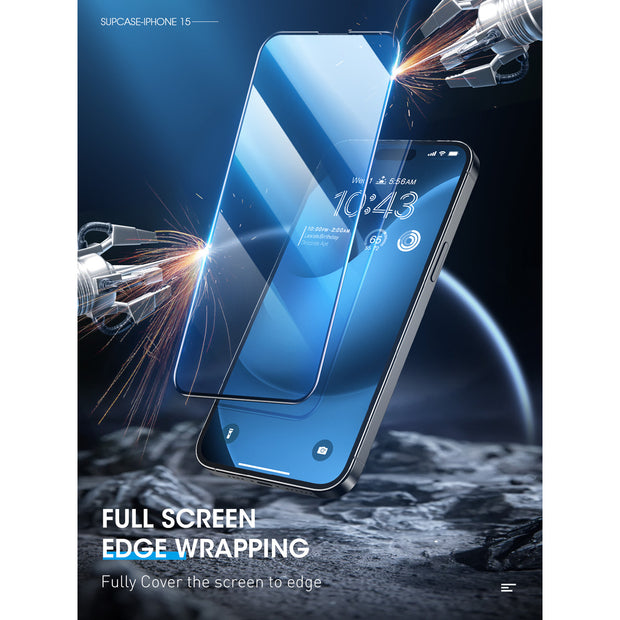 iPhone 15 2.5D Tempered Glass Screen Protector - Clear