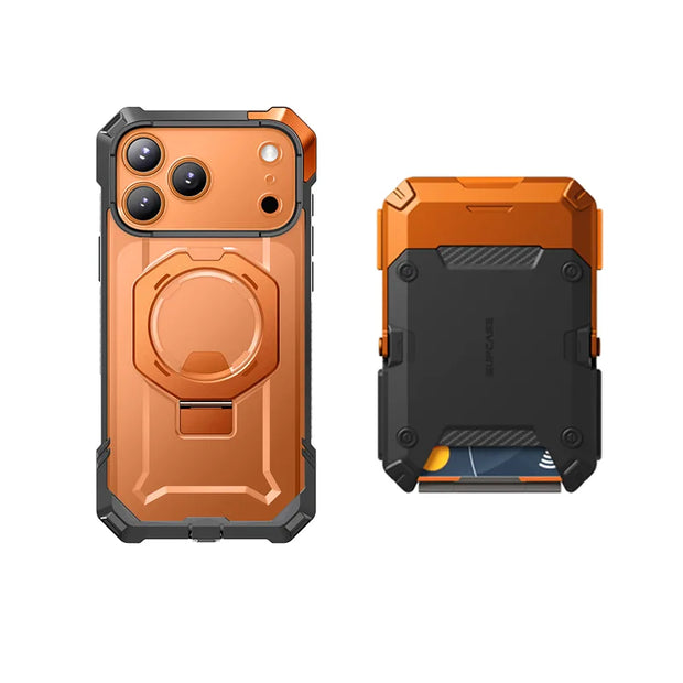 Bundle Sale - MagFlip Wallt with Stand (Coral) & iPhone 17 Pro Max UB GRIP PRO Series Phone Case (Coral)