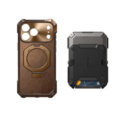 Bundle Sale - MagFlip Wallt with Stand (Black) & iPhone 17 Pro Max UB Grip Series Phone Case (Brown)