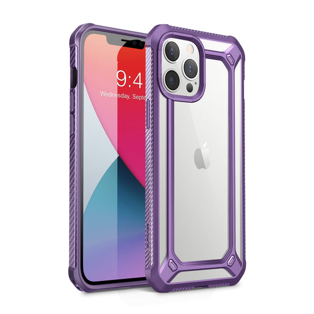 iPhone 12 Pro 6.1 inch Unicorn Beetle Exo Clear Case-Purple