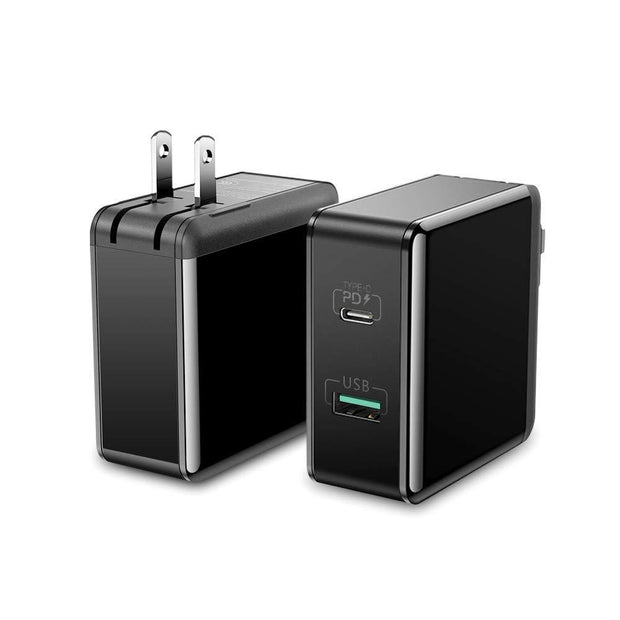 18W Foldable Wall Charger with Dual Ports