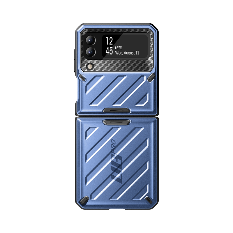 Galaxy Z Flip4 Unicorn Beetle PRO Rugged Case with Belt Clip-Metallic Blue
