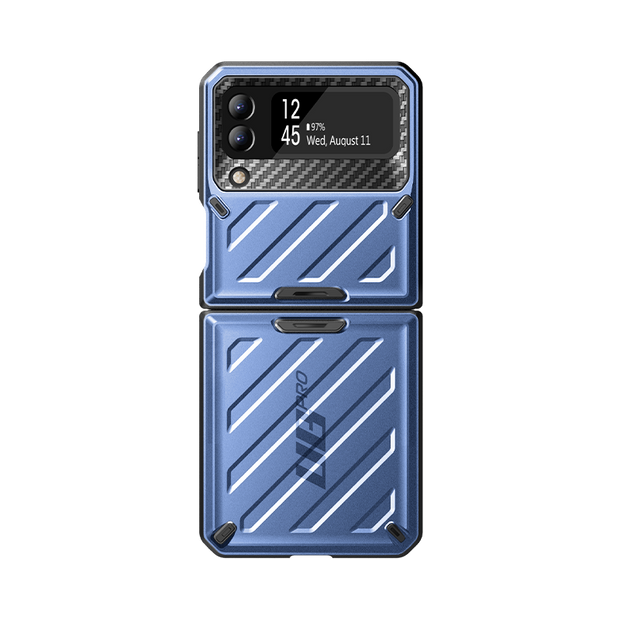 Galaxy Z Flip3 Unicorn Beetle PRO Rugged Case with Belt Clip-Metallic Blue