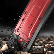 iPhone SE Unicorn Beetle Pro Full-Body Case with Kickstand-Metallic Red