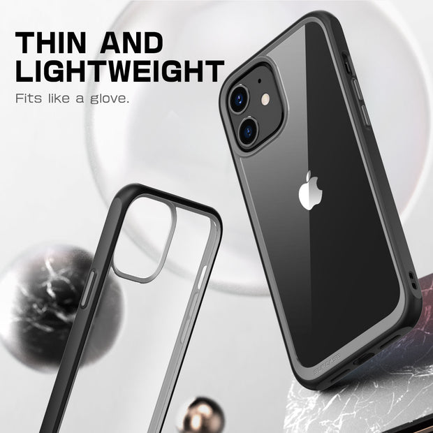 iPhone 12 mini 5.4 inch Unicorn Beetle Style Slim Clear Case-Black