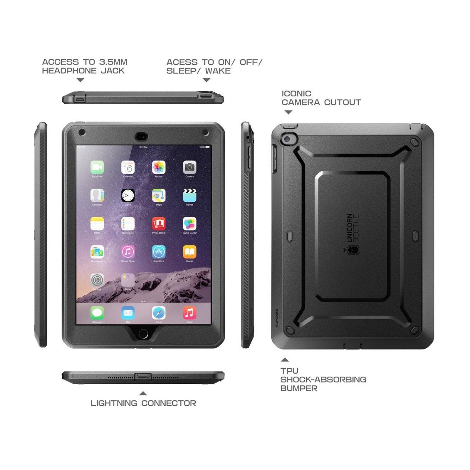 SUPCASE | iPad Air 2 | Unicorn Beetle Pro