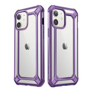 iPhone 12 6.1 inch Unicorn Beetle Exo with Screen Protector Clear Case-Purple