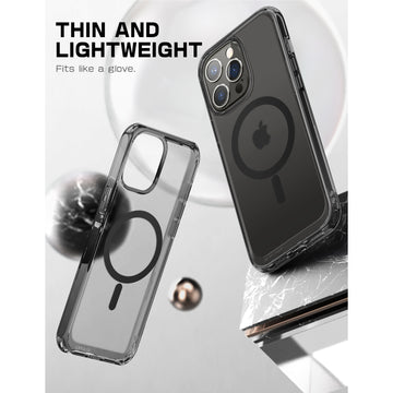 Coque De Protection MagSafe Translucide Fumée Pour IPhone 12 à 16 Pro Max - Compatible Multiple