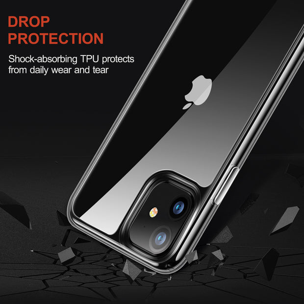 iPhone 11 6.1 inch Unicorn Beetle GLASS Slim Clear Case-Clear