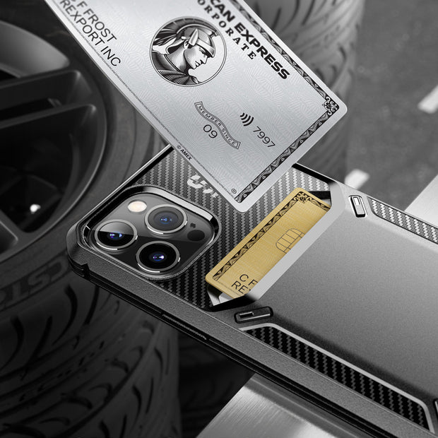 iPhone 12 Pro 6.1 inch Unicorn Beetle Vault Wallet Case-Black