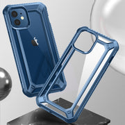 iPhone 12 6.1 inch Unicorn Beetle Exo with Screen Protector Clear Case-Blue