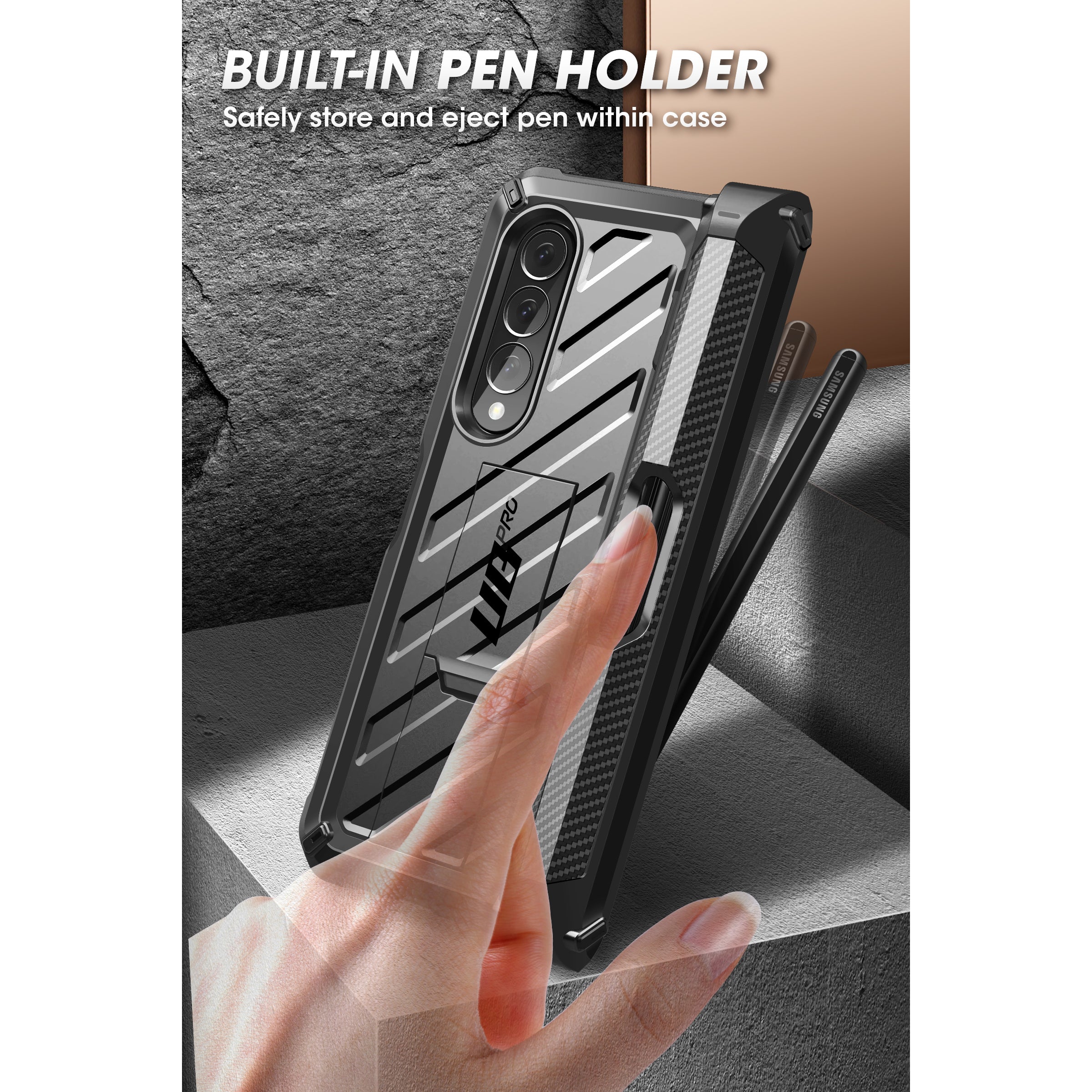 Samsung Galaxy Z Fold 3 512GB+ ケース+Sペン Sleek rugged Galaxy Z Fold 3 S PEN minimalist case by VRS DESIGN