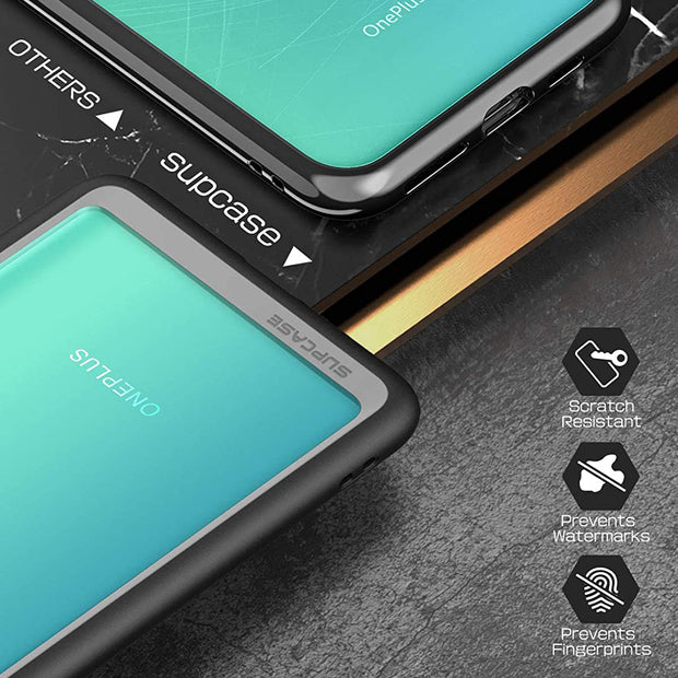 OnePlus 8T Unicorn Beetle Style Clear Bumper Case-Black