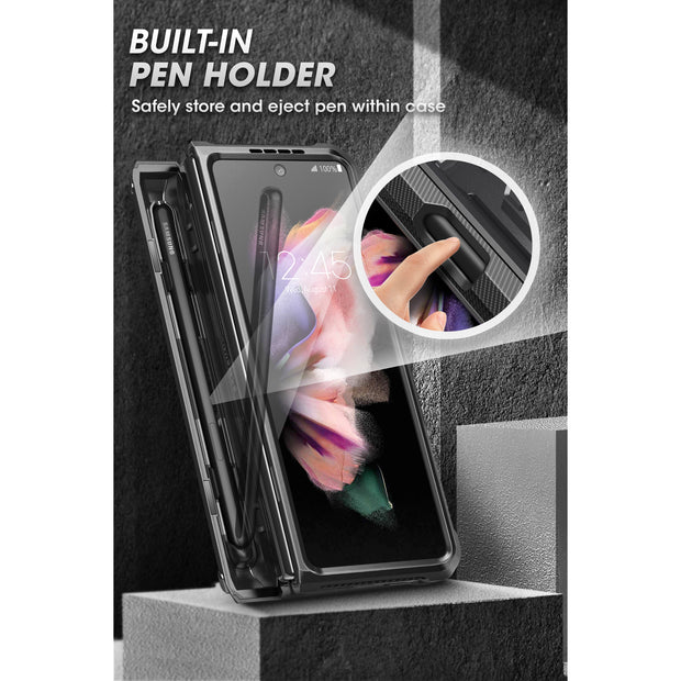 Galaxy Z Fold3 Unicorn Beetle PRO Rugged Case with S-Pen Holder-Black