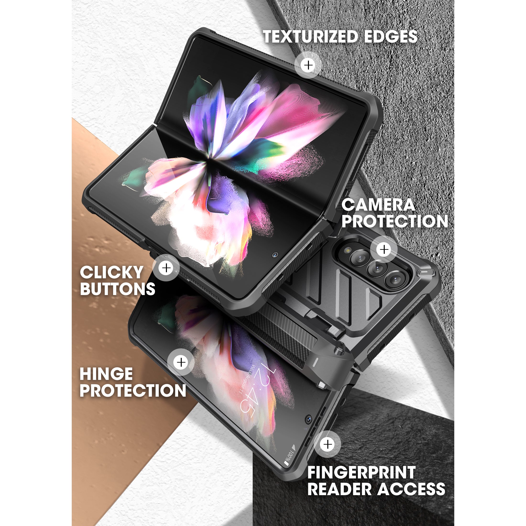 ◯Samsung Galaxy Z Fold 3 本体 Sペン　カバー付き Galaxy Z Fold3 Unicorn Beetle PRO Rugged Phonecase with S-Pen
