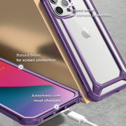 iPhone 12 Pro Max 6.7 inch Unicorn Beetle Exo Clear Case-Purple