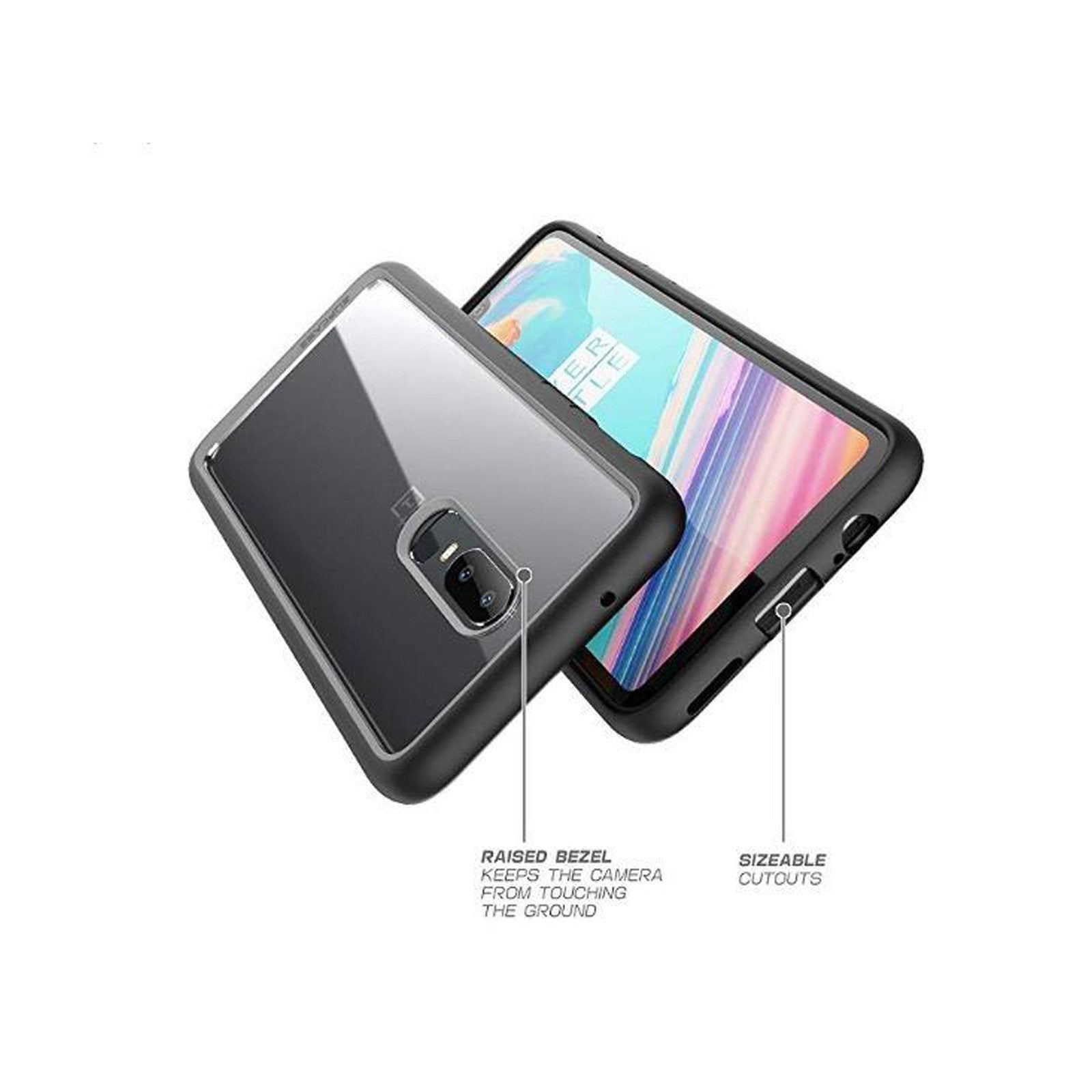 OnePlus 6 Unicorn Beetle Style Slim Clear Case-Black | SUPCASE