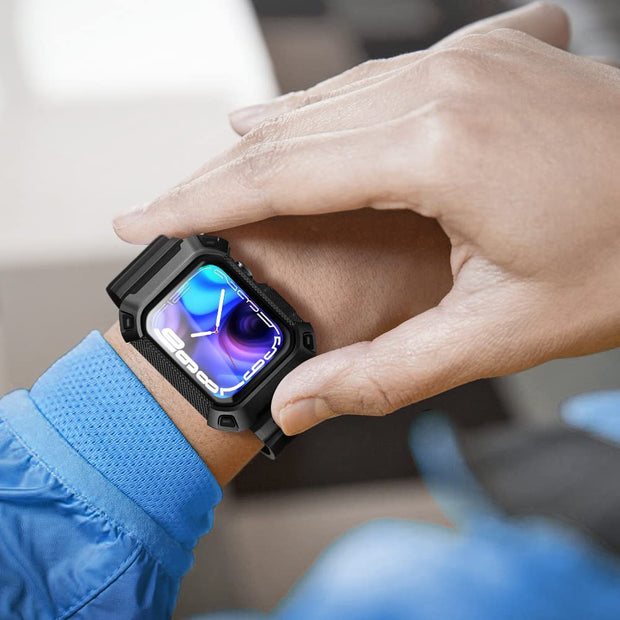 Apple Watch Unicorn Beetle PRO Rugged Wristband Case (44mm/45mm)-Black