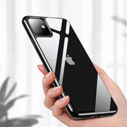 iPhone 11 6.1 inch Unicorn Beetle GLASS Slim Clear Case-Black