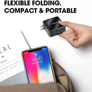 36W Foldable Wall Charger with Dual Ports