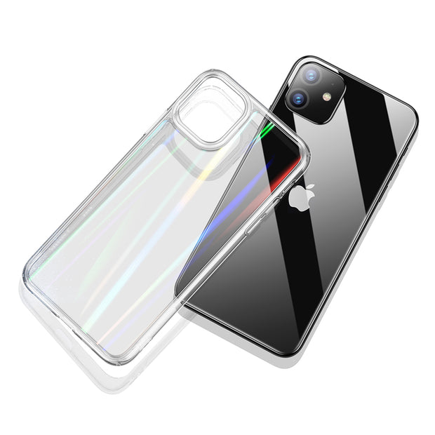 iPhone 11 6.1 inch Unicorn Beetle GLASS Slim Clear Case-Laser