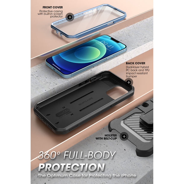 iPhone 13 mini 5.4 inch Unicorn Beetle Pro Rugged Case-Metallic Blue