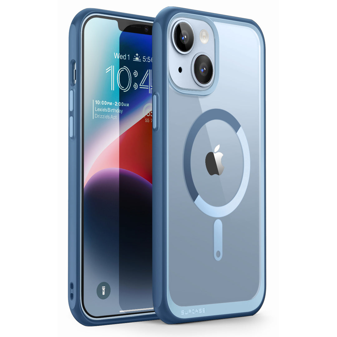 PQC Funda Para IPhone 14 Pro Max Con Clip Para Cinturón Y 2 Protectores De Pantalla, Resistente De Grado Militar Para Hombres Y Mujeres (negro Y Azul