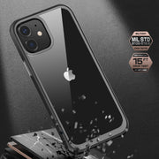 iPhone 12 6.1 inch Unicorn Beetle Style Slim Clear Case-Black