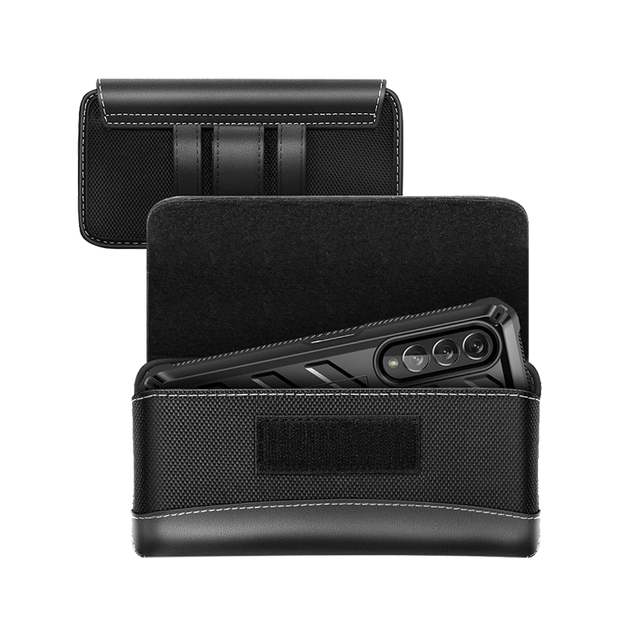 Universal Belt Clip Cell Phone Holster for Galaxy Fold and Large Phones-Black