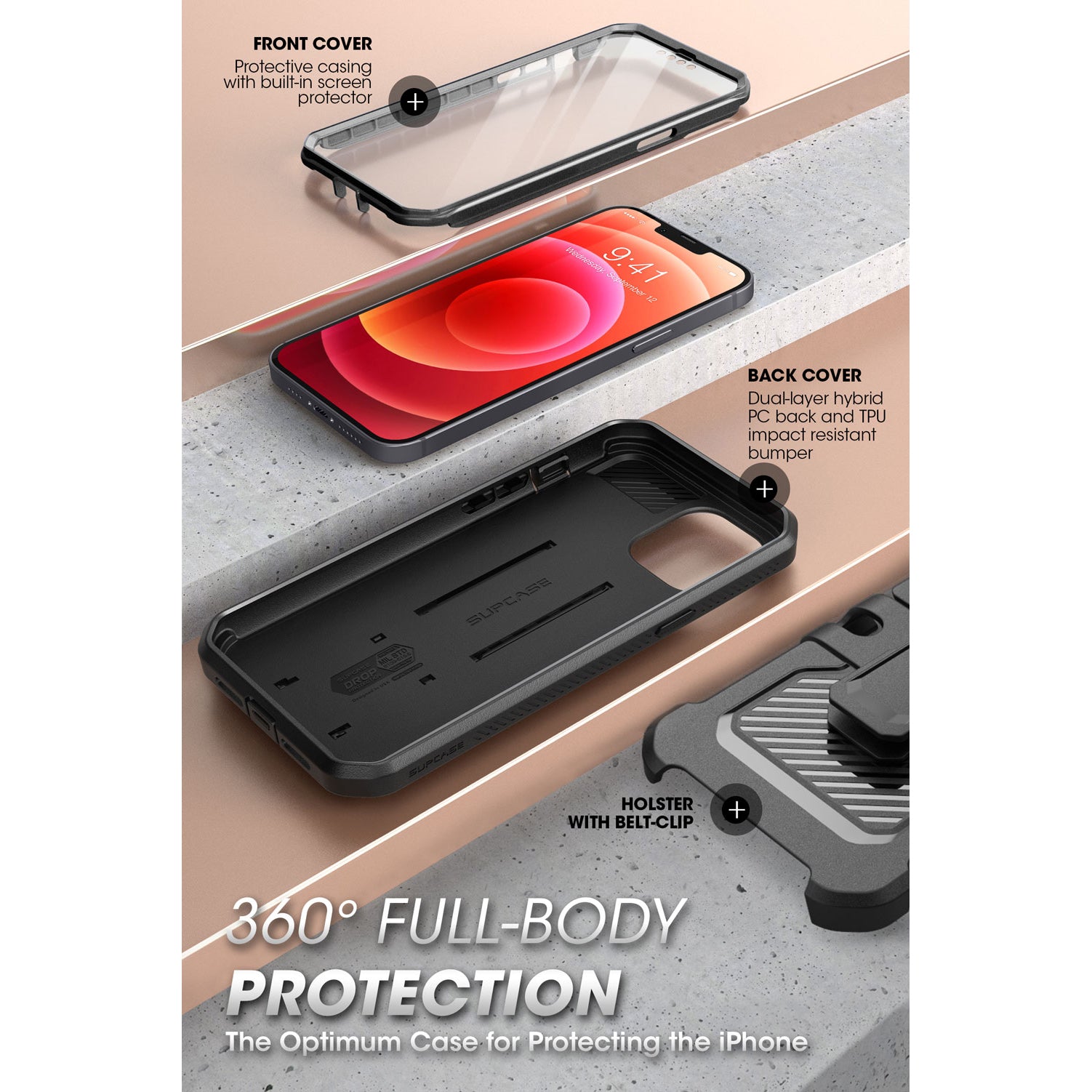 SUPCASE | iPhone 13 mini 5.4 inch (2021) | UB Pro Holster Case