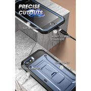 iPhone SE Unicorn Beetle Pro Full-Body Case with Kickstand-Blue