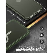 iPhone 14 Pro Max 6.7 inch Unicorn Beetle MAG Slim Clear MagSafe Case-Green Fog